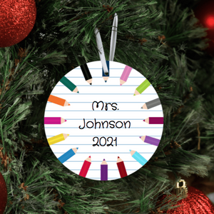 Personalized Teacher Ornament - Tututally Cute Custom Creations 