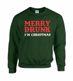 Merry Drunk I'm Christmas Sweatshirt - Tututally Cute Custom Creations 
