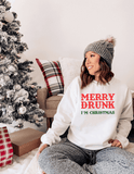Merry Drunk I'm Christmas Sweatshirt - Tututally Cute Custom Creations 