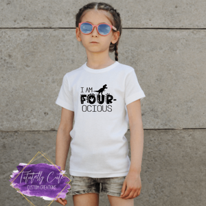 Fourocious Birthday Shirt - Tututally Cute Custom Creations 