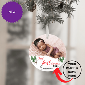 Baby's First Christmas Aluminum Ornament - Tututally Cute Custom Creations 